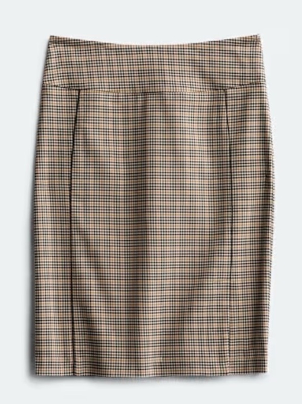 Margaret M Black & Tan Plaid Slimming Bodycon Academia Pull On Pencil Skirt
